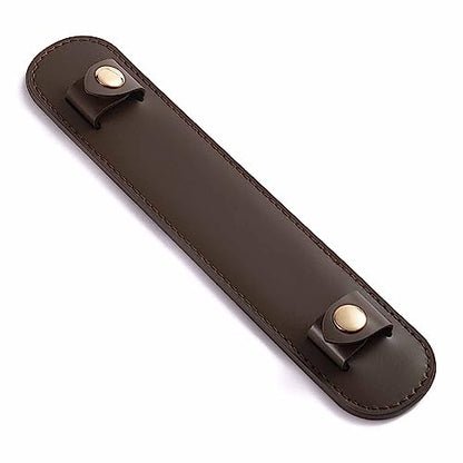 Vachetta Leather Shoulder Pad Soothing Shoulder Pad for Cossbody Bag Straps - color: Glossy Brown Strap Pad