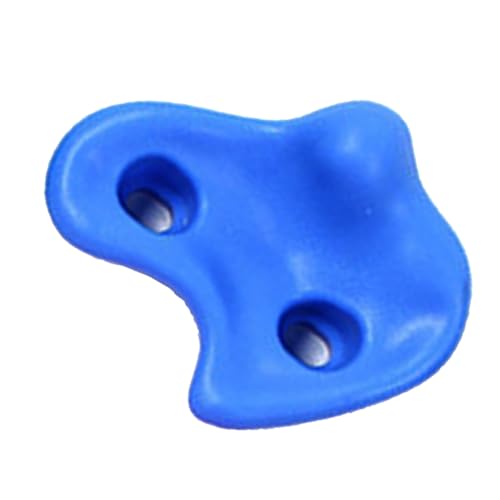 RiToEasysports Rock Climbing Holds, PE Rock Wall Hold Set 12PCS with Screws and Wrench, Ergonomic Grip, 80kg Capacity, 12.5 X 10cm for Indoor Outdoor Kids Adults Training - color: Blue