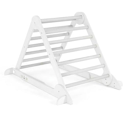 Little Partners Learn 'N Climb Foldable Wooden Climbing Triangle, Wood Climbing Gym for Toddlers, Triangle Climber for Skill-Building and Active Play, Soft White - color: Soft White