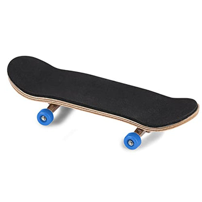 1Pc Maple Wooden Alloy Fingerboard Finger Skateboard Box with Reduce Pressure Kids - color: Dark Blue
