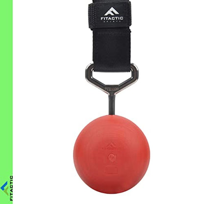 Rock Climbing Solid Training Cannonball Bomb Power Pull Up Ball Hold Grips for Straps for Finger, Forearm, Biceps, Back Muscles - color: Red (3")