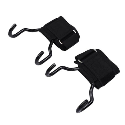 Weight Lifting Hooks Wrist Strap Hooks Lifting Grip Adjustable Fastener Non Slip Rubber Coated 330 lb Thickened Cotton Wrist Support for Pull Ups Deadlifts Strength