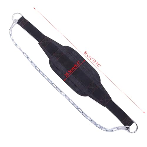 Dipping Belt with Chain Weighted Dip Belt with Steel Chain for Pullups Gym Workout Lifting Dip