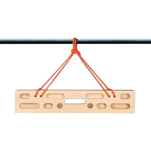 Rock Climbing Board Heavy Duty Wooden Trainer | Climbing Hangboard Doorway Mount for Climbers Beginner Men Women Home Gym Indoor Fitness Workout