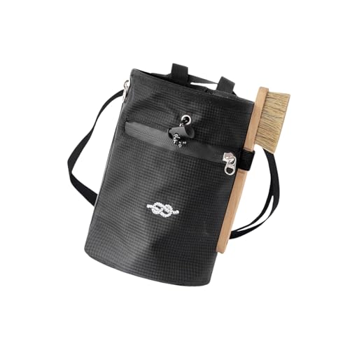 Climbing Chalk Bag Adjustable Waist Strap Zippers Storage Pocket & Brush Holder Rock Bouldering Chalk Rock