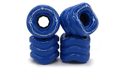 Shark Wheel 60 mm 78a Skateboard Wheels | California Roll | 4-Pack - color: Ibiza Blue