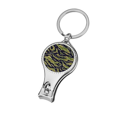 Army Camouflage Vietnamese Tiger Stripe Foldable Nail Clipper, Nail and Toenail Trimmer with Nail File
