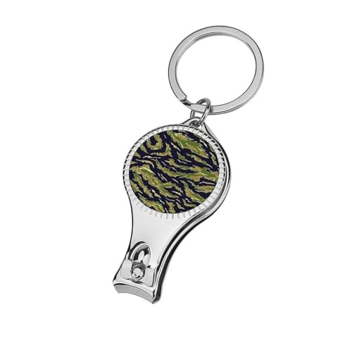 Army Camouflage Vietnamese Tiger Stripe Foldable Nail Clipper, Nail and Toenail Trimmer with Nail File
