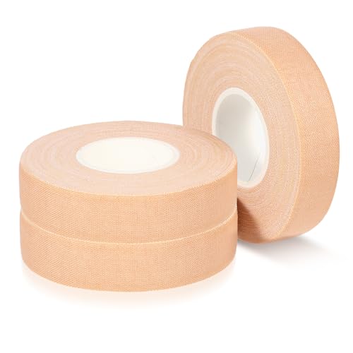 COMNICO Extra Strong White Athletic Tape - 32-feet for Fingers, Feet, Outdoor Sports, Climbing, Football - color: Skin Color, size: 3 Rolls