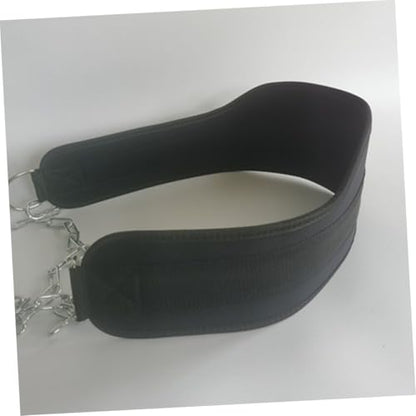 ABOOFAN Nylon Weightlifting Belt with Chain for Bodybuilding and Core Strength Training Fitness Resistance Belt for Men and Women Support for Squats Deadlifts Running Hiking and Climbing