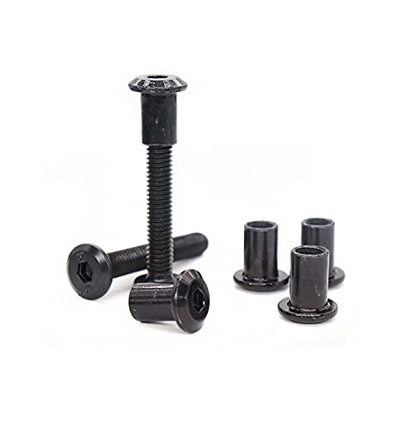 10-Pack M6 x 40mm Black Socket Cap Screws Barrel Nuts Kit for Crib Furniture Bed - size: M6 x 40mm (10 pcs)