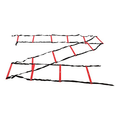 banapoy 7M Agility Ladder, 14 Rung Fixed Distance Speed Training Equipment with Angle Marks for Soccer Football Fitness Coaches and Athletes - color: Red