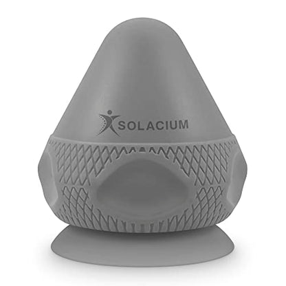 Solacium Mountable Massage Therapy Tool - Multi-Surface Suction Cup Wall Massage Tool for Sore Muscles, Myofascial Release, Stress Relief, Trigger Point and Deep Tissue Massage (Gray) - color: Gray