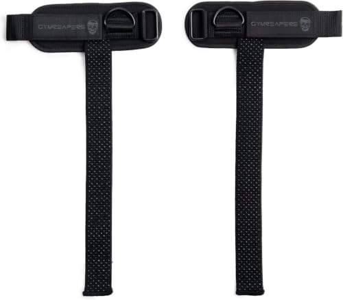 Gymreapers GripLink Lifting Straps – Heavy Duty D-Ring Weight Lifting Wrist Straps with Anti-Slip Silicone Grip Beads, Adjustable Support for Deadlifts, Powerlifting, Cable Machines & Gym Training - color: Black/Black
