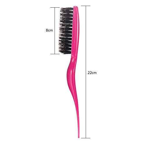 Frienda 2 Pieces Teasing Hair Brush Slick Back Brush | Boar Bristle Brush Comb, Women Salon Boar, Nylon Bristle, Beauty Styling, Slick Back, Backcombing Tool