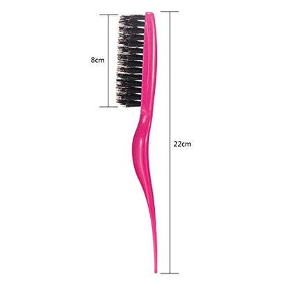 Frienda 2 Pieces Teasing Hair Brush Slick Back Brush | Boar Bristle Brush Comb, Women Salon Boar, Nylon Bristle, Beauty Styling, Slick Back, Backcombing Tool
