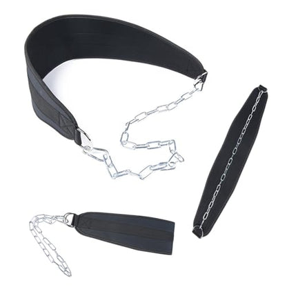Dip Belt, 18.5x6 Inch Pull Up Belt with D-Ring & 35" Chain, Strong Nylon Weighted Pull Up, Replacement Gym for Exercising, Bodybuilding