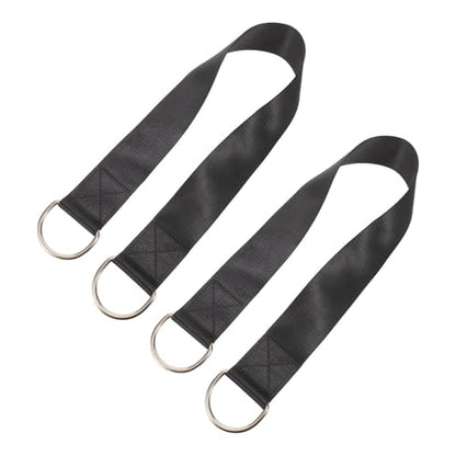 POPETPOP 2pcs Dumbbell Loading Strap for Weight Plate Attachment, Heavy Duty Nylon Barbell Weight Belt Featuring Reliable Anti-slip Design, for Pullups and Commercial Fitness Workouts