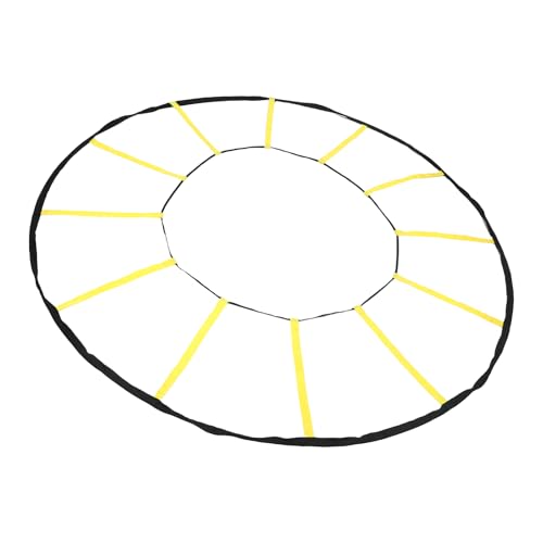 Agility Nylon Speed Ladder: 12 Rungs Circular Trainer for Soccer Basketball, Enhance