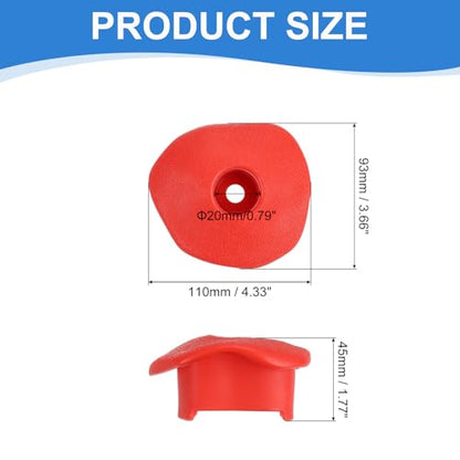 PATIKIL Rock Climbing Holds, Climbing Rock Wall Grips Play Set Climber Attachments with Single Holes for Playground - color: Red, style: Red-D