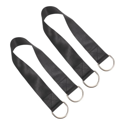 ULTECHNOVO Heavy Duty Barbell Weight Plate Belt 2pcs Nylon Loading Straps for Dumbbell and Barbell, Prevents Slippage and Disperses Waist Pressure, for Squats and High Intensity Interval