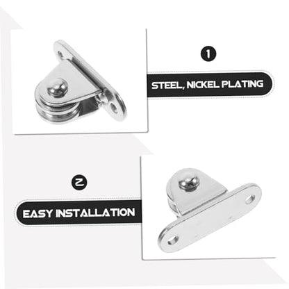 4pcs Silent Pulley Wheel Pulley Blocks Bearings Gym Attachment Single Weight Lifting Cable Fixed Wheel Line Release Steel Nickel Plating