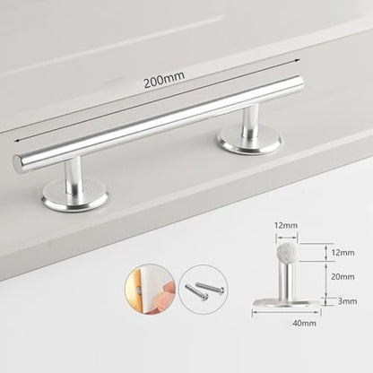 DYNWAVE Fingerboard Rail, 10 Inch Aluminum Alloy Grinding Ramp for Trick Training and Park Setups, Round Silver - size: Round Silver