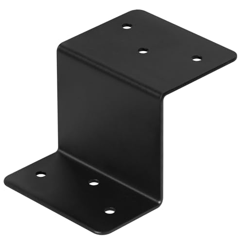 10 Pcs Black Z Brackets,2" High Double Angle Z Clip for Wood Shelves Fixing