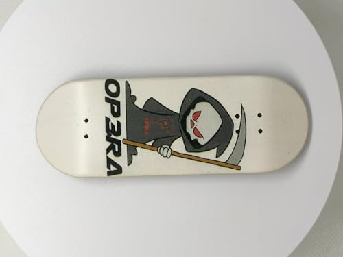 LEEFAI Pro Fingerboard Complete 34 * 96mm -Op3ra UV Printing Graphic-Update 65d Urethane Wheels and Quality Maples Wood-The Grim Edition