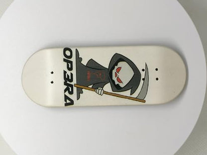LEEFAI Pro Fingerboard Complete 34 * 96mm -Op3ra UV Printing Graphic-Update 65d Urethane Wheels and Quality Maples Wood-The Grim Edition