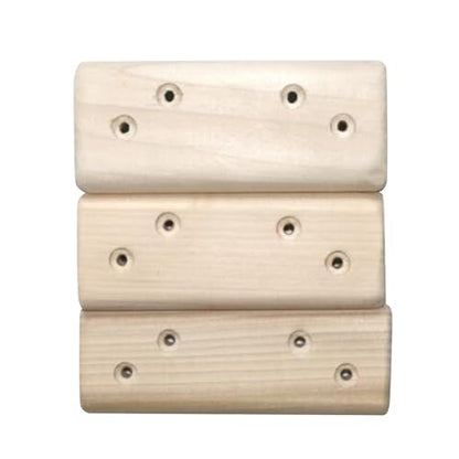 harayaa 3 Pieces Climbing Fingerboard Wooden Rock Climbing Holds Grip Pull Portable Wood Construction Suitable for Climber Training Finger