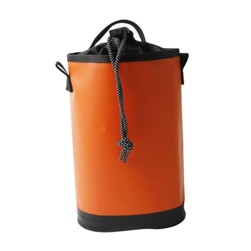 Yiju Climbing Rope Bag Drawstring Pouch Caving Mountaineering Camping Outdoor Sports Accessories Hiking Waterproof Rope Organizer - color: Orange