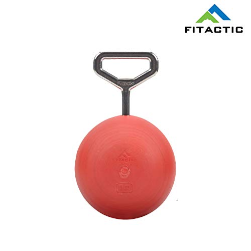 Rock Climbing Solid Training Cannonball Bomb Power Pull Up Ball Hold Grips for Straps for Finger, Forearm, Biceps, Back Muscles (Red, 3") Bundle with Upgraded 1 Pair Eagle Loops Grip for Fing