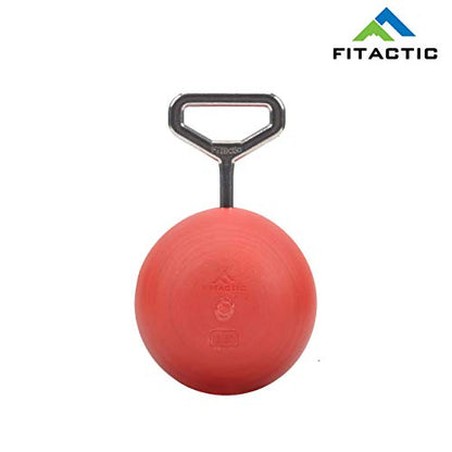 Rock Climbing Solid Training Cannonball Bomb Power Pull Up Ball Hold Grips for Straps for Finger, Forearm, Biceps, Back Muscles (Red, 3") Bundle with Upgraded 1 Pair Eagle Loops Grip for Fing