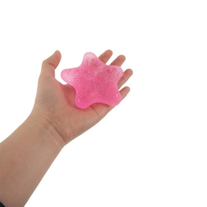 2pcs Hand Grip Exercise Ball - Finger Exerciser Star - Hand Grip Squeeze Star for Strength, Stress & Recovery, Muscle Training, Sports Rock Climbing Pink - color: Pink