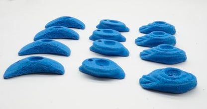 12 Bolt On Crimp Rock Climbing Holds Home Climbing Wall Bouldering Gym Holds - color: Beginner Blue
