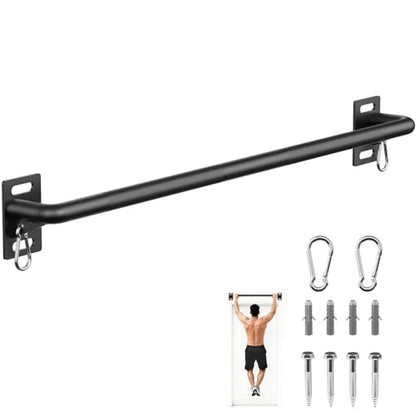Wall Mounted Pull Up Bar, Chin Up Bar for Home Gym Strength Training | PAPABABE Sturdy Anti-Slip, Knurled Grip, Quick Install, Multi-Grip Versatile, Wall-Mounted Space-Saver 500 Weight Capacity - style: 36 inch