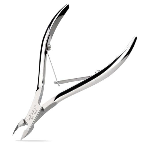 LePinko Professional Cuticle Trimmer kit, Super Sharp Dead Skin Clipper, Labor-saving Cuticula Remover for Fingernail Toenail, Manicure Pedicure Tool for Women Men, Home Salon Use, 7mm Jaw