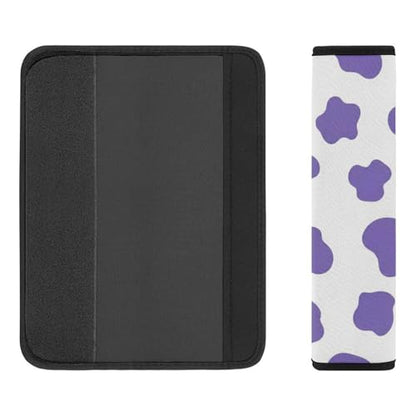 2 Pack Purple Cow Print Lavender Car Seat Straps Shoulder Pads Soft Padded Shoulder Harness Cover for Adult Use, Stroller Pushchair High Chair, Pressure Relief - color: Pattern 973