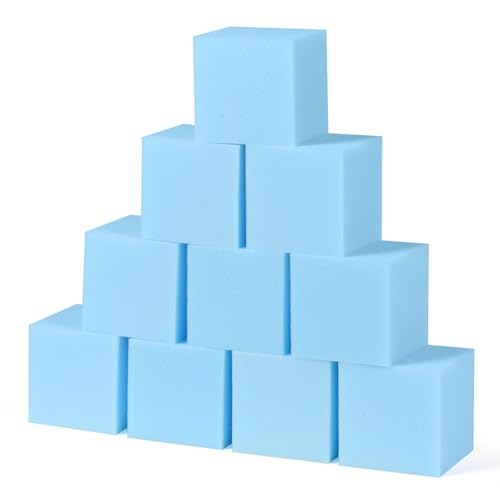 TRENDBOX Foam Cube, 100 PCS of 3.15 x 3.15 x 3.15 Inch Soft Blocks, Gymnastics, Rock Climbing, Trampoline and Other Sports Cushion Pads, Indoor Park Foam Pit Filler - Light Blue ... - color: Light Blue, size: 100 Pack