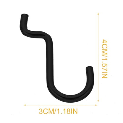 10 Pcs Black Iron Pegboard Hooks for Garage Tool Organizer Utility Pegboard Hangers for Wall Hanging Board Accessories Compatible with Store and Workshop