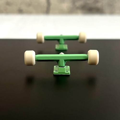 NOAHWOOD NW14.0 Fingerboard Complete (Short Nose Short Tail Deck 98x35.5mm 5-Layer Color Maple Pro concave Design Mini Skateboard Deck) +Pro 36mm Hex Mint Truck + Beige ii Wheel (White fingersoul)