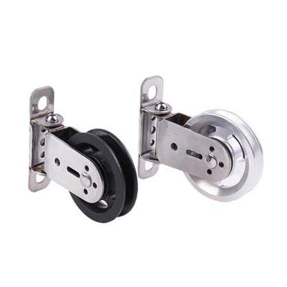 U Groove Stainless Steel Wall Pulley Wall-Mounted Silent Pulley System | 360° Rotating Cable Machine for Full-Body Strength Training(ColorA) - color: ColorA
