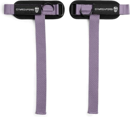 Gymreapers GripLink Lifting Straps – Heavy Duty D-Ring Weight Lifting Wrist Straps with Anti-Slip Silicone Grip Beads, Adjustable Support for Deadlifts, Powerlifting, Cable Machines & Gym Training - color: Lilac