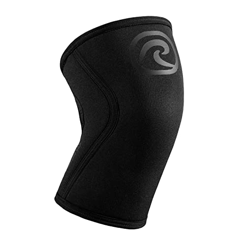 Rehband 5mm Knee Sleeves for Functional Training, Cross-Training & Powerlifting, Weightlifting Knee Support made of Neoprene, Unisex, Colour:Carbon/Black - 1 Piece, Size:Large - color: Carbon/Black - 1 Piece, size: Large