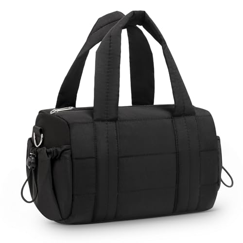 8L Mini Gym Bag for Women, Small Size Sport Duffel Bag for Yoga Dance Swimming, Water-Resistant Compact Workout Bag with Adjustable Strap, Black - color: Black, size: 8L Small