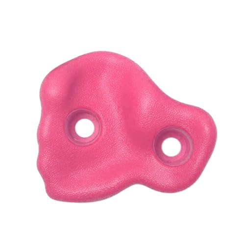 SUNGOOYUE 20 PCS Rock Climbing Holds, Ergonomic PE Rock Wall Grips with Screws and Wrench Tool, for Indoor Outdoor Kids - color: Pink