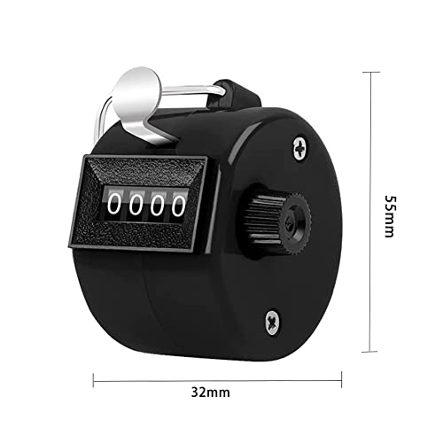 Counter Clicker 4-Digit Number Count, Handheld Mechanical Counters Clickers Pitch Counter for Coaching, Knitting, People, Lap, Fishing, Golf, Toddler & Fidget（6 color You can choice - color: 6pack-black