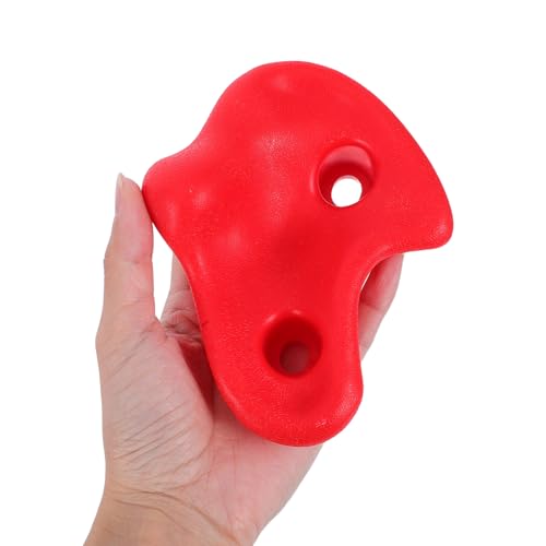 TOYANDONA 6pcs Climbing Holds Set for Indoor and Outdoor Playgrounds, Thickened Rock Wall Grips in Blue, Red, and Orange with Installation Screws, Climbing for Home Workout and Play Set