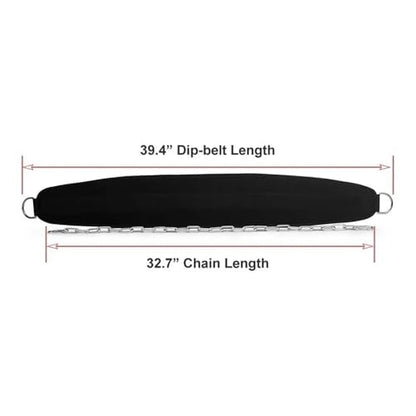 HemeraPhit Weighted Dip Belt with Chain - Adjustable Back Support for Weightlifting, Home Gym Equipment, and Strength Training